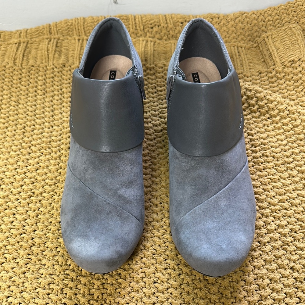 Clarks Gray Ankle Boots Suede Finish